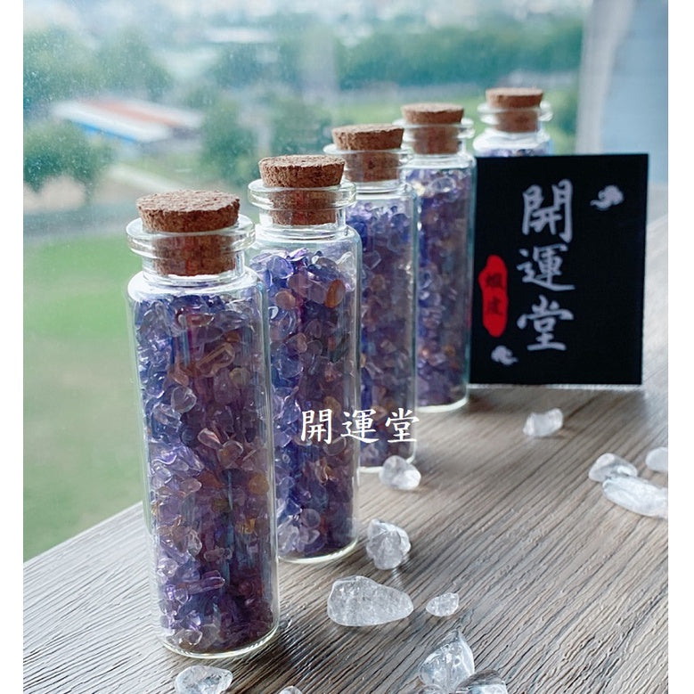 🔥現貨🔥七脈輪水晶玻璃瓶能量水晶綜合能量碎石水晶刪除負能量增強磁鐵防小人避邪招財招桃花