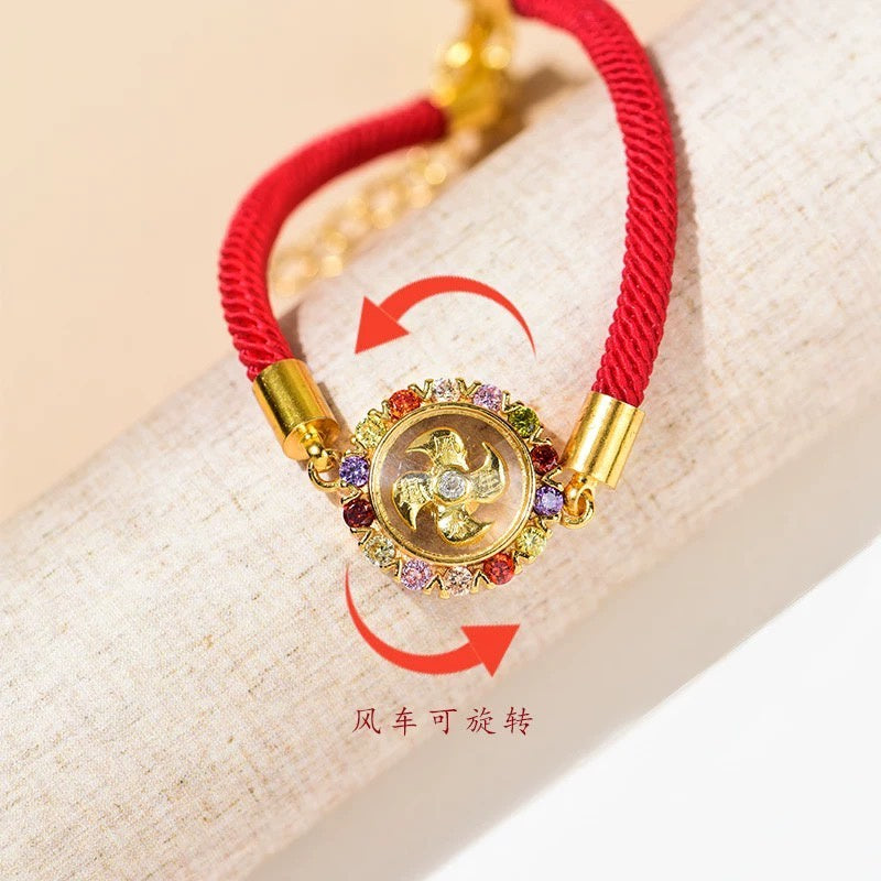 🔥現貨🔥龍婆本廟彩色旋轉紅繩手鍊繩破太歲化太歲民族風招財時來運轉手鍊