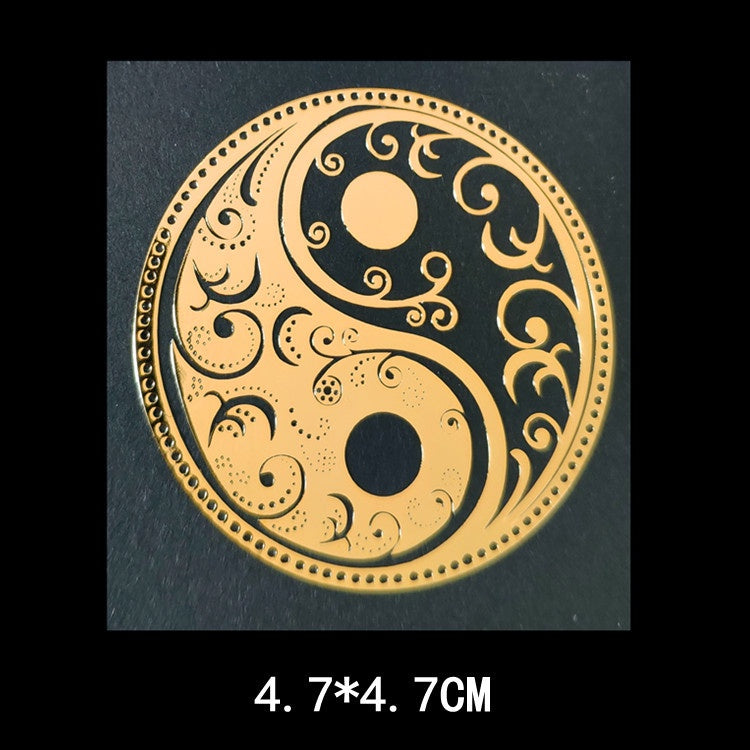 🔥現貨🔥紫南宮過爐金屬手機貼天官賜福太歲福貼手機汽車辦公桌門貼金屬貼紙【飾品批發】
