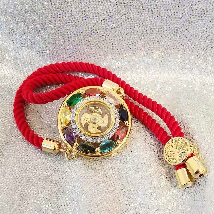 🔥現貨🔥龍婆本廟彩色旋轉紅繩手鍊繩破太歲化太歲民族風招財時來運轉手鍊