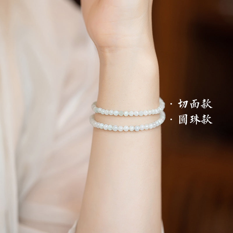 🔥現貨🔥【含蓄】極細2mm圓珠老坑緬甸翡翠極細手鍊女情人節聖誕節情侶女禮物生日禮物蝦皮購物【飾品批發】