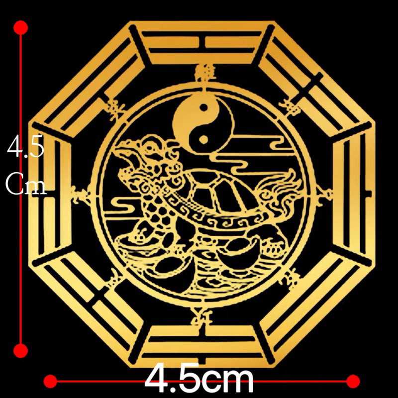 🔥現貨🔥【化煞金屬貼紙】紫南宮過爐五帝錢門對門文昌塔八卦貔貅解決隱形門貼門對電梯廁所臥室吉祥中國結金屬貼