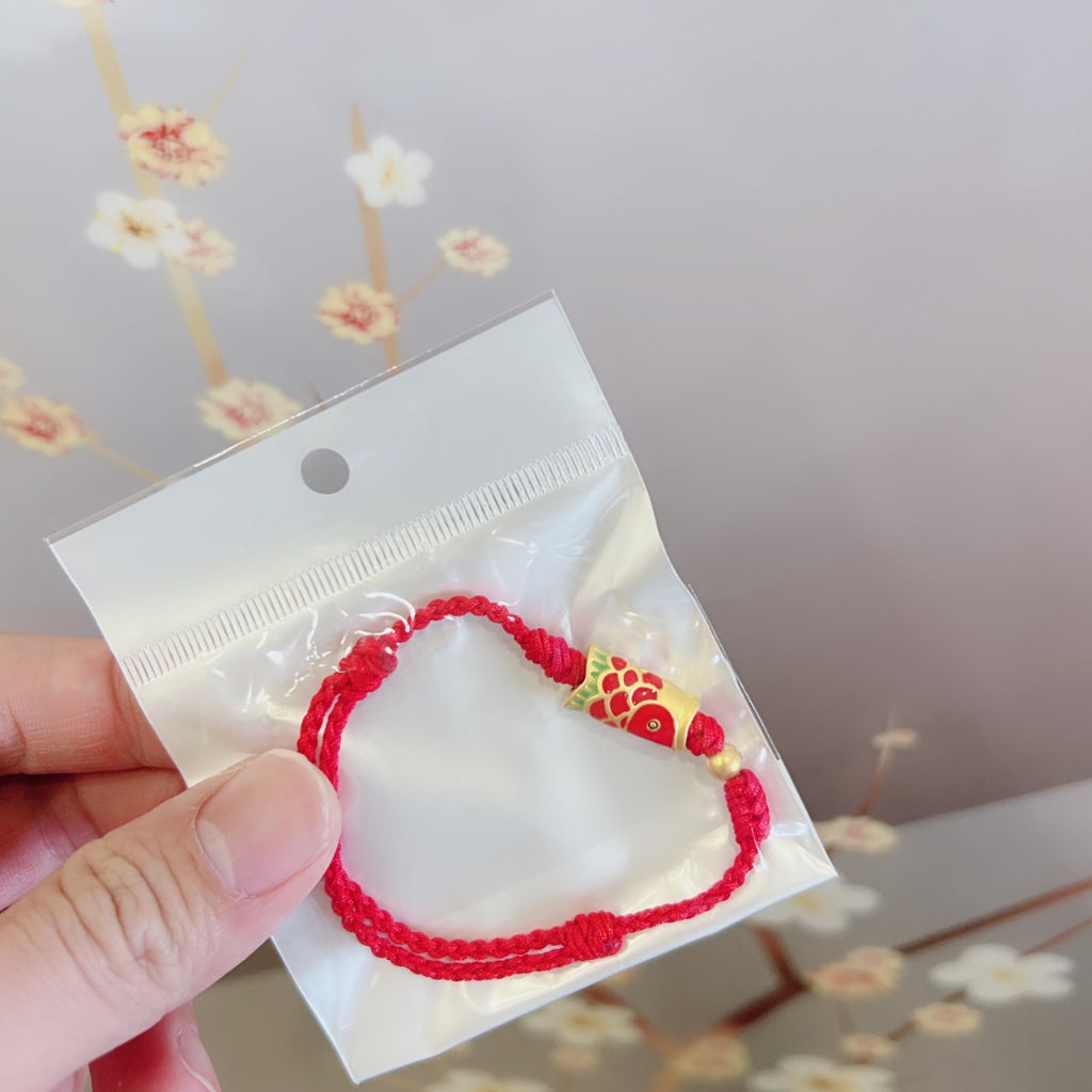 🔥現貨🔥錦鯉本命年紅手繩紅繩手鍊女款編織手繩男款腳鍊上岸禮物【飾品批發】