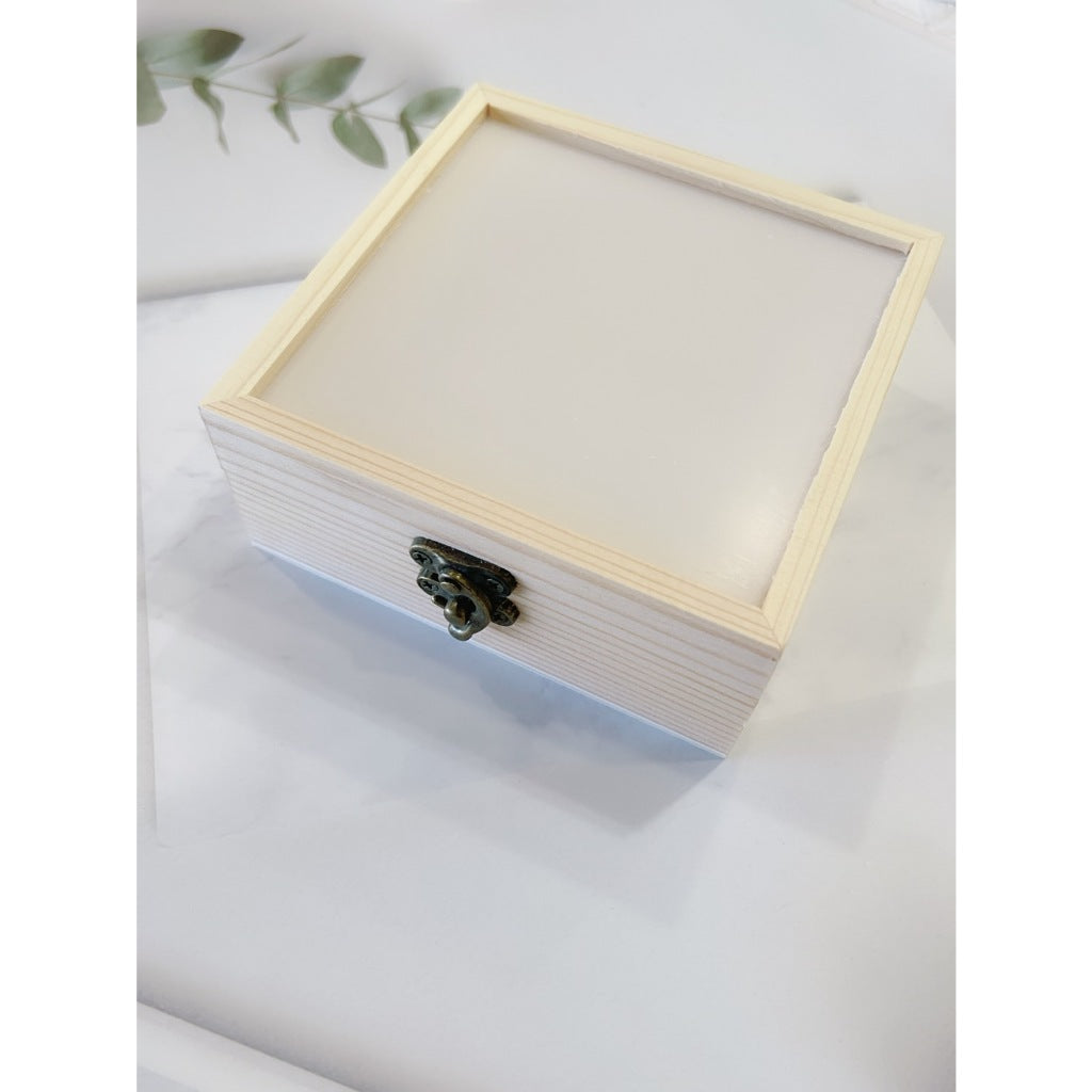 現貨 【消磁淨化水晶木盒】 水晶淨化盒創意乾燥花木盒玻璃蓋木盒糖果木盒收納盒飾品盒