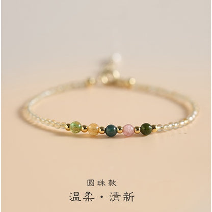 🔥現貨🔥【一夜暴富】招財極細黃水晶手鍊女小眾設計感碧璽手串【開運堂】