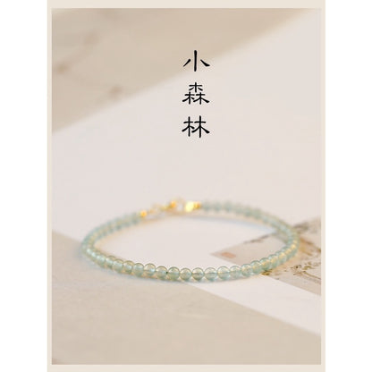ˇ手鍊女切東陵玉轉運珠極細水晶手串復古風手飾聖誕節禮物情人節禮物交換禮物情侶蝦皮【飾品批發】