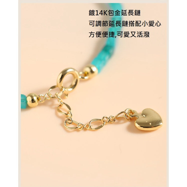🔥現貨🔥【碧藍之海】２ｍｍ極細天然天河石細小手鍊女生簡約可愛手繩學生生日禮物情人節禮物聖誕節蝦皮購物情侶閨密