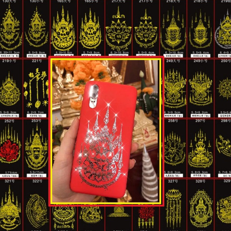 🔥現貨🔥泰國金屬貼五金文蓮花龍婆龜水龍拉胡鬼王泰國佛牌手機金屬貼