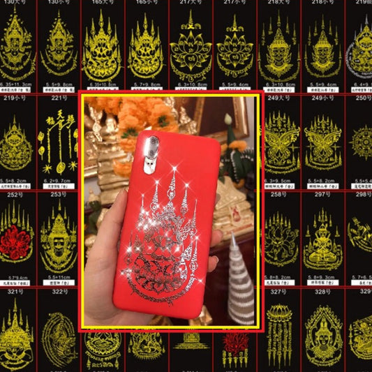 🔥現貨🔥泰國金屬貼五金文蓮花龍婆龜水龍拉胡鬼王泰國佛牌手機金屬貼