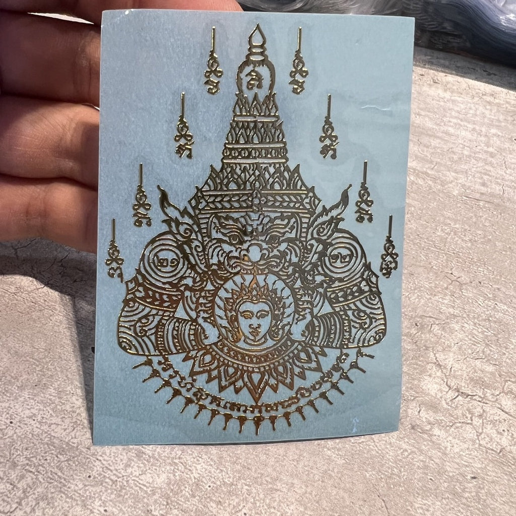 🔥現貨🔥泰國金屬貼五金文蓮花龍婆龜水龍拉胡鬼王泰國佛牌手機金屬貼