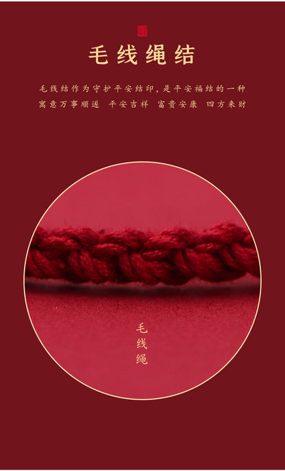 (B238340)S999純銀貔貅手工紅繩編織手繩S925銀福牌七夕情侶款手鍊生日禮物(飾品批發)