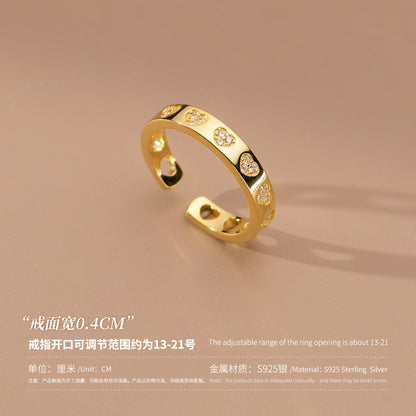 (Z2382225)s925純銀愛心鑲鑽戒指ins風高級感氣質心形手飾品女R01575"飾品批發"