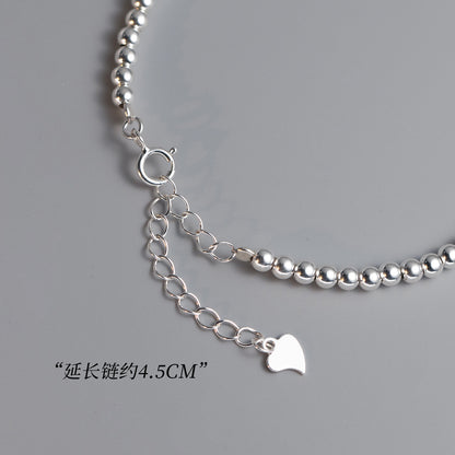 (Z2382218)S925純銀彩色滴膠花朵圓珠手鍊ins風設計感手飾品女S6529"飾品批發"