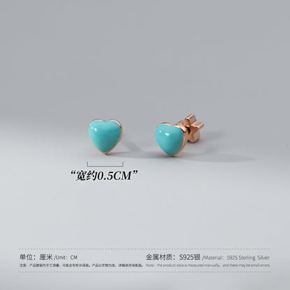 (Z2382239)S925純銀滴膠愛心耳釘ins風甜美設計感氣質耳飾品女M04449"飾品批發"