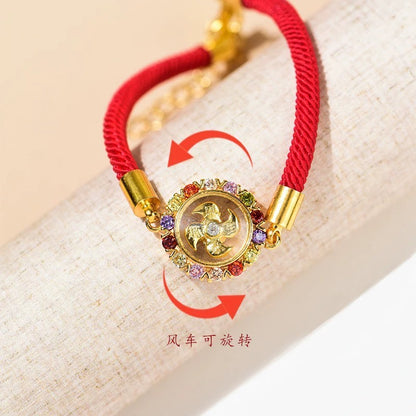 🔥現貨🔥龍婆本廟彩色旋轉紅繩手鍊繩破太歲化太歲民族風招財時來運轉手鍊