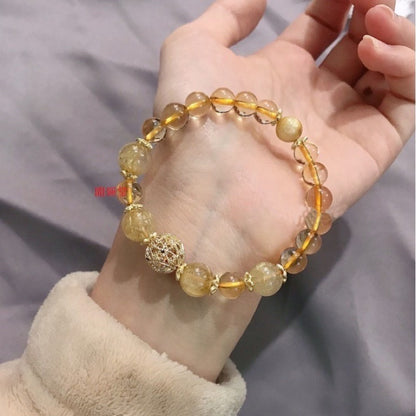🔥現貨🔥【財富加倍招財】黃水晶金髮晶虎眼石招財轉運助事業手鍊【開運堂】