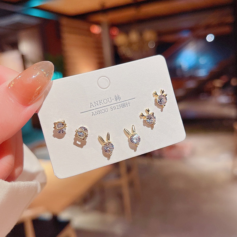 🔥現貨🔥S925銀針多款潮韓式耳針耳環甜美夏天耳針耳釘情侶聖誕節情人節禮物閨蜜蝦皮購物