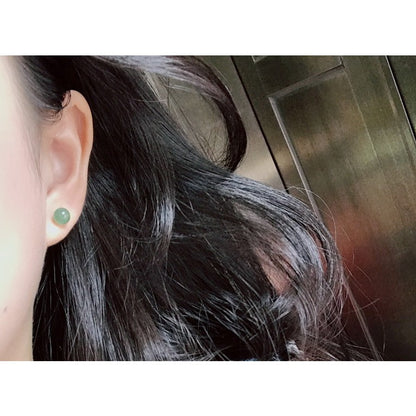 🔥現貨🔥一對天然綠草莓晶耳釘閨蜜耳釘925純銀水晶女款生日禮物"飾品發批"