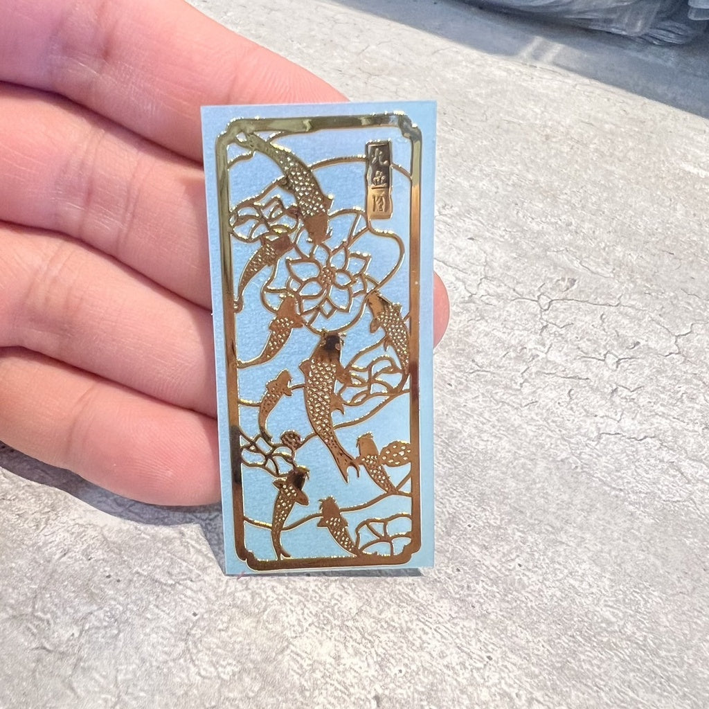🔥現貨🔥紫南宮過爐金屬創意手機貼紙道教佛教金屬貼文昌八卦平安福貼【飾品批發】