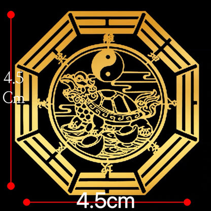 🔥現貨🔥【化煞金屬貼紙】紫南宮過爐五帝錢門對門文昌塔八卦貔貅解決隱形門貼門對電梯廁所臥室吉祥中國結金屬貼