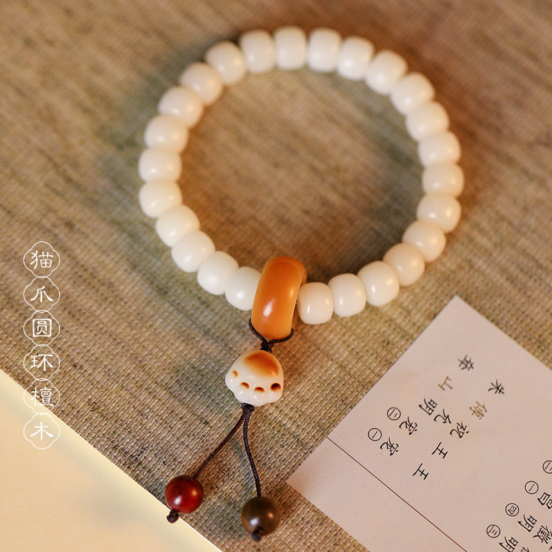 🔥現貨🔥逢凶化吉炭燒貓爪菩提根手鍊開運手串女星月白玉菩提子"開運堂"