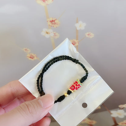 🔥現貨🔥錦鯉本命年紅手繩紅繩手鍊女款編織手繩男款腳鍊上岸禮物【飾品批發】