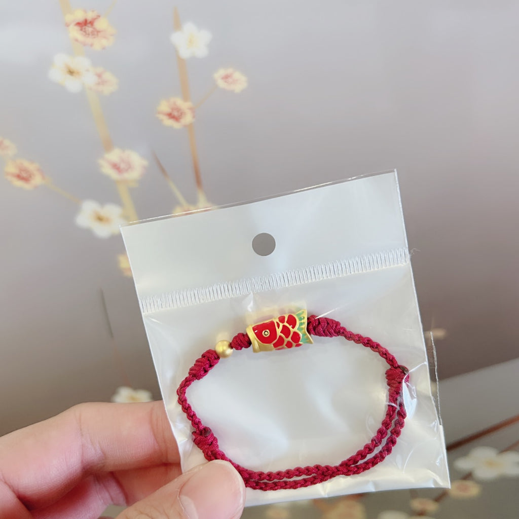 🔥現貨🔥錦鯉本命年紅手繩紅繩手鍊女款編織手繩男款腳鍊上岸禮物【飾品批發】