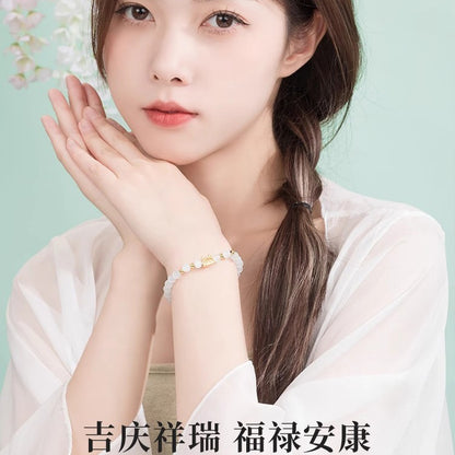 現貨【"龍"餃】龍餃貓眼石手鍊女輕奢小眾龍年本命年手串【開運堂】
