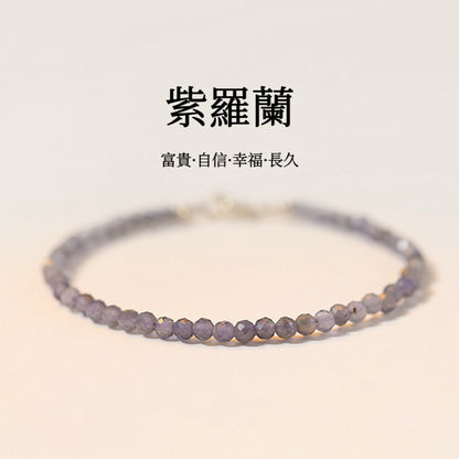 【開運堂水晶】3mm極細款天然多款水晶手鍊切面極細手鍊天然石可調節手鍊手串桃花招財防小人開運轉運五帝錢閨蜜手鍊增加人緣旺桃花