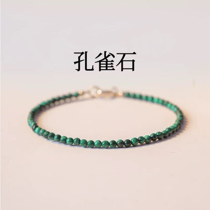 【開運堂水晶】3mm極細款天然多款水晶手鍊切面極細手鍊天然石可調節手鍊手串桃花招財防小人開運轉運五帝錢閨蜜手鍊增加人緣旺桃花